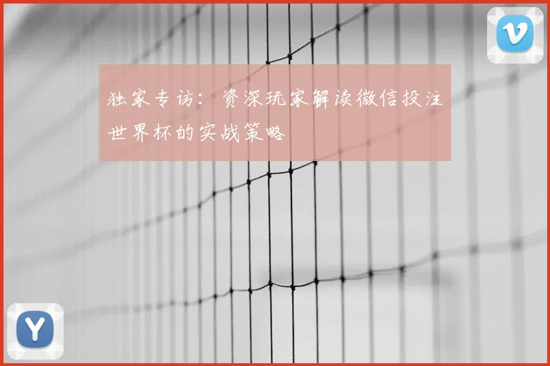 独家专访:资深玩家解读微信投注世界杯的实战策略